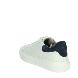 U455WD Sneakers basse bianche/blu 00047 moda scarpe da passeggio sportive alte di tendenza morbide suole in PU fodera in Mesh altezza crescente - Product Image 2