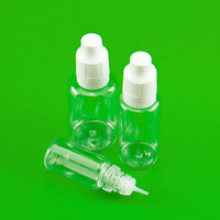 Bouteille carrée en plastique PET de 10 ml la plus vendue avec couvercle antivol à pression pour enfants, idéale pour les réactifs, les médicaments ophtalmiques et l'eau