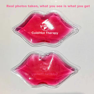 Индивидуальная мини-розовая упаковка для льда в форме губ, многоразовая горячая и холодная Косметическая гелевая Подушка с блестками - Product Image 4