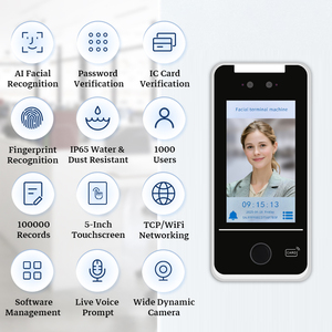 Hotsale Realand ZD-AK47S 5-Inch AI Dynamic Face/Card Recognition Night Vision IP65 Waterproof Attendance Machine <strong>Access</strong> <strong>Control</strong> - Product Image 3