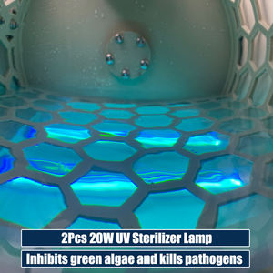 อุปกรณ์ฟอกน้ำแบบดรัมหมุนพร้อมแสงยูวีสำหรับ<span class=keywords><strong>บ่อ</strong></span><span class=keywords><strong>ปลา</strong></span>คาร์ฟ Cowater 110V อัตราการไหล 1320 แกลลอน/5 <span class=keywords><strong>ตัน</strong></span>/ชม. - Product Image 4