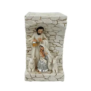 Custom sacred family statue jesus born in manger nativity scene religious image