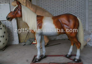 Decoración de jardín Simulación Caballo mecánico a la venta <span class=keywords><strong>Zoo</strong></span> Park Estatuas de <span class=keywords><strong>animales</strong></span> de tamaño real Caballo animatrónico - Product Image 5