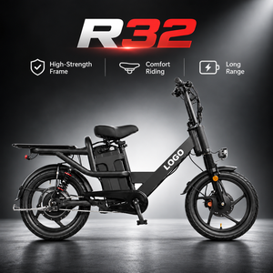 Bicicleta Eléctrica R32 con Ruedas de 18 Pulgadas, Motor en la Rueda Trasera, Doble Suspensión, Frenos de Disco, Gran Autonomía, Bicicleta Eléctrica de Carga - Product Image 1