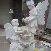 Statue en pierre naturelle de taille réelle en marbre et en granit HD Stone pour l'extérieur