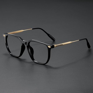 Nouveau Montures de Lunettes Métalliques Tendance Optiques Photochromiques Simples Personnalité Rétro Hommes Carrées en Métal Anti-Lumière Bleue - Product Image 4