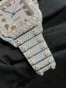 Montre mécanique de haute qualité avec diamants incrustés, bracelet <span class=keywords><strong>en</strong></span> acier inoxydable, style hip-hop, montre pour homme - Product Image 2