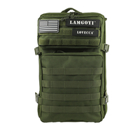 Sac à dos tactique d'assaut vert 45L 900D Oxford en vente
