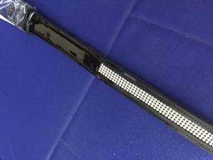 Ceinture d'équitation en cuir verni de luxe avec chaîne en cristal, ceinture d'équitation haut de gamme pour cavaliers, ceinture en cuir véritable - Product Image 4