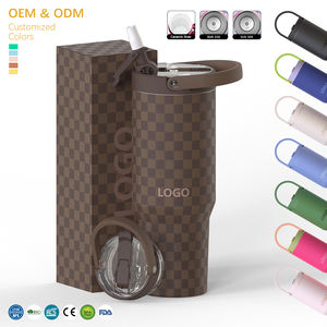 Mug isotherme portable à double paroi avec logo personnalisé, en acier inoxydable, 20 oz, 32 oz, 40 oz, gobelet de voyage avec couvercle pour boissons chaudes et froides - Product Image 1