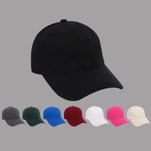 Topi bordir kualitas tinggi topi baseball kustom topi ayah bordir dengan merek topi tag tenun