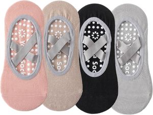 Calcetines de Yoga y Pilates para Mujer - Calcetines Antideslizantes para Yoga, Barre, Hospital, Pies Descalzos, Fitness, Ejercicio - Product Image 1