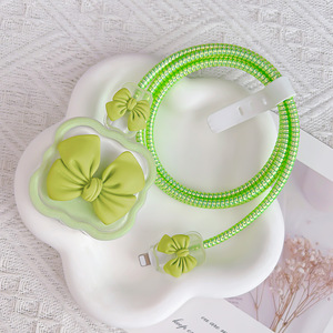 New Wavy Bow Cable <strong>Protector</strong> for iPhone 20W Charger UK British Three Pins USB Case Wire Cable Saver <strong>Phone</strong> <strong>Protector</strong> Wholesale - Product Image 6