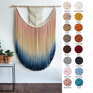 Tapiz Tejido de Arrecife de Coral Abstracto Estilo Boho, Decoración de Pared de Macramé con Diseño Artístico Texturizado en 3D para el Hogar, Arte Personalizado para Hoteles - Product Image 1