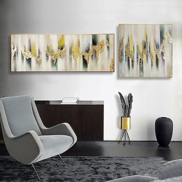 Nordic Abstract Arts Home Decorative Bedroom Wall Hanging Picture Large Handmade Oil Paintings