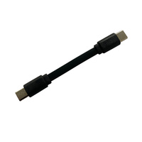 10cm court plat USB-C vers USB C câble rond PD charge rapide Type C OTG câble de données accessoires pour iPhone 15 16