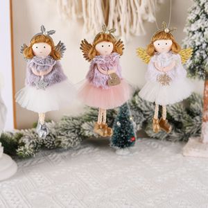Small Cute Plush Angel Christmas <b>Tree</b> Decoration New Hanging Ornament Pendant Christmas Decorations-Factory Wholesale - Product Image 1