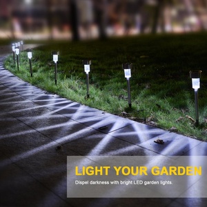 ไฟสวนพลังงานแสงอาทิตย์ LED,ไฟตกแต่งภูมิทัศน์ทำจากสเตนเลสกันน้ำสีวอร์มไวท์ RGB สำหรับสนามหญ้าลานบ้าน - Product Image 4