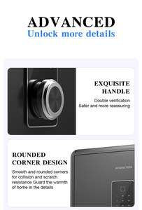 Coffre-fort pour argent, coffre-fort électronique à empreintes digitales pour hôtel, coffre-fort antivol en acier massif pour la maison, coffre-fort pour argent pour hôtel - Product Image 5