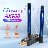 Adaptador WiFi6 AX900, Dongle USB BT5.4 2 en 1, Tarjeta de Red Inalámbrica de Doble Banda 2.4G + 5GHz, Compatible con BT 5.4, Windows 10/11
