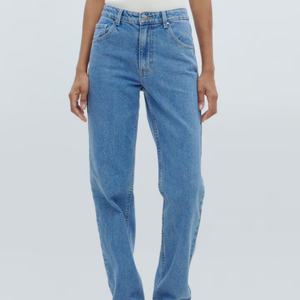 Jeans de Mujer, Verano, Chic, Casual, Corte Alto, Rasgados, Nueva Colección de Moda, Pantalones Acampanados, Estilo Vintage, Bolsillos con Botones, Transpirables, Talla XL - Product Image 1