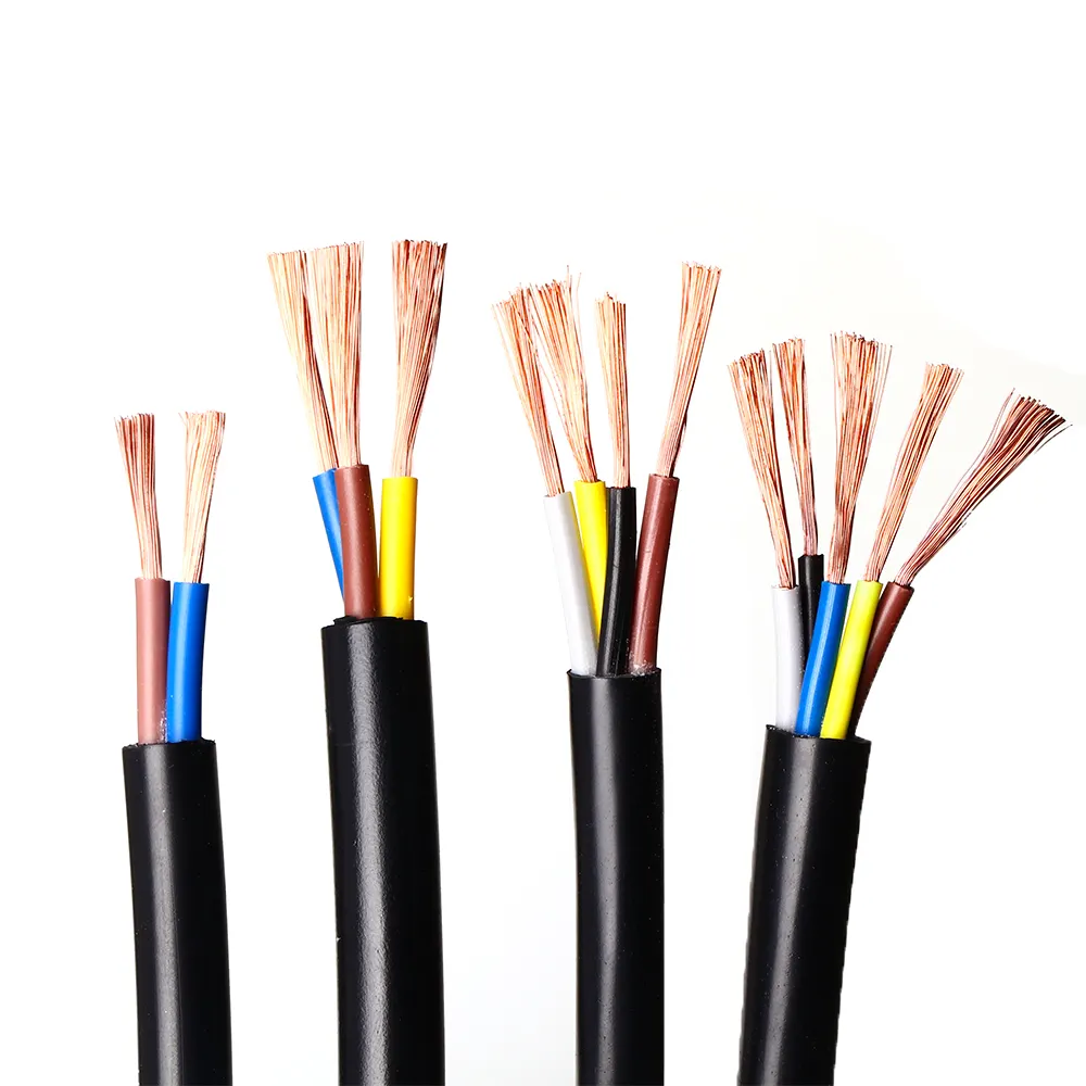 RVV Multi Royal Cord Conductor Cables Customize Flexible 2 3 4 Core 1.5mm 2mm 2.5mm 4mm 6mm Electrical Cables For House Wiring
