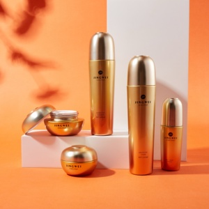 Chất Lượng Cao 5-Mảnh Gradient Màu Vuông Mỹ Phẩm Chai Thủy Tinh Đặt 30G Mặt Kem Chai Rỗng Với PP Cap Chất Liệu - Product Image 3