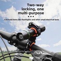 Support de lampe de vélo universel stable et réglable à 360 degrés, clip de fixation pour guidon