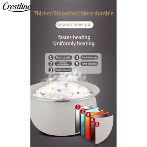 Cuisinière à riz électrique miniature portable multifonctionnelle de 3 L pour enfants, cuisson automatique du riz avec tasse à mesurer pour un usage domestique - Product Image 4