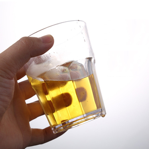 Octagonal Clear Whiskey Cups Wholesale PC Plastic Shot Glasses Popular Whiskey Acrylic Cup Drinkware