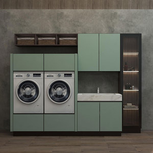 Gabinete de lavandería de <span class=keywords><strong>diseño</strong></span> <span class=keywords><strong>moderno</strong></span> personalizado, <span class=keywords><strong>muebles</strong></span> de almacenamiento de pared de <span class=keywords><strong>baño</strong></span> - Product Image 2