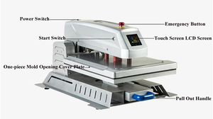 Manual Heat Press Machine New Condition Flatbed <b>Printer</b> Pull-Out Heat Transfer Press Machine - Product Image 5