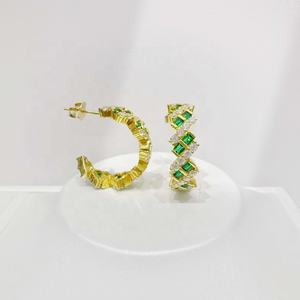 Precio de fábrica, pendientes elegantes de plata de ley 925 para fiesta, nuevos, al por mayor, para mujer, estilo coreano, lujo 2026, hermosos, sencillos, grandes. - Product Image 3