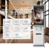 Scanner de passeport Machine d'impression de carte d'embarquement Kiosque d'enregistrement d'hôtel en libre-service de 32 pouces Kiosque de paiement en espèces Imprimante thermique