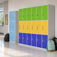 Armoire de rangement en métal moderne pour l'école avec casiers pour la salle de classe de la maternelle, utilisation en extérieur et en hôtel, 9 à 30 portes, garantie de 5 à 10 ans