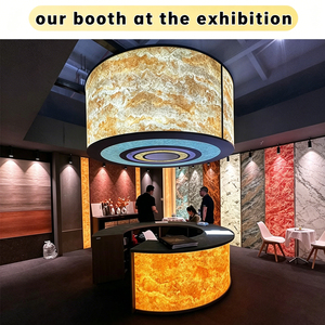 2820x1220mm <b>Large</b> Format Red Agate Translucent Stone Panels Ultra Thin Backlit Wall Cladding for Hotel Lobby - Product Image 3