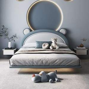Cama creativa de madera maciza para niños con diseño de oso adorable para niños y niñas Marco resistente para niños pequeños a adolescentes - Product Image 6