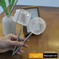 Épuisette de pêche, Épuisette d'aquarium, Petite épuisette de pêche 3D, Épuisette à mailles fines, Épuisette de sauvetage manuelle, Extensible