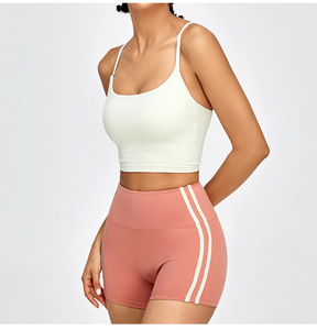 Wholesale Women's Cross Back Ruched Yoga Tank Top <b>Padded</b> Buttery Soft Workout Top Quick Dry Slim Fit <b>Running</b> Sports Bra OEM ODM - Product Image 4