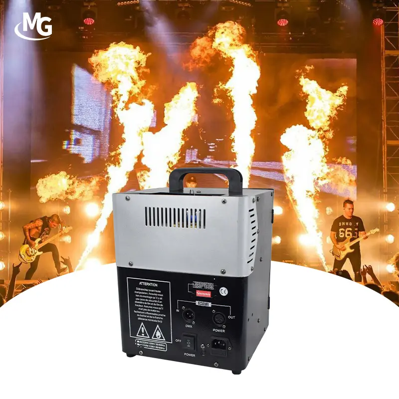 200W Flamme DMX Stage Fire Machine Spray Stage Outdoor 2 Head Flame Machine Flame Thrower Stage Show Effect Fire Machine