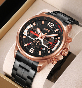 Montre de luxe OEM fabriquée en Chine, en acier inoxydable, alliage, quartz, verre saphir, boîte cadeau, mode, affaires, <span class=keywords><strong>CHENLONG</strong></span>, étanche 3BAR - Product Image 1