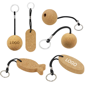 Portachiavi in Sughero Personalizzabile con Stampa su un Lato, Grande Galleggiante da Spiaggia, Anello Portachiavi in Sughero Personalizzato - Product Image 3