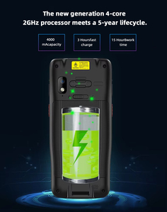 เครื่องอ่านบาร์โค้ดแบบมือถือสำหรับงานอุตสาหกรรม ระบบปฏิบัติการ <span class=keywords><strong>Android</strong></span> 9.0 รองรับเครือข่าย 4G มาตรฐานกันน้ำ IP65 พร้อมเครื่องสแกนบาร์โค้ด <span class=keywords><strong>1D</strong></span> 2D มีสินค้าในสต็อก - Product Image 4