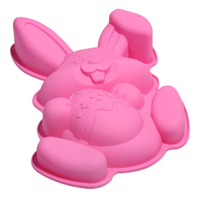Easter Bunny Cake Mold 2Pc Food Grade Silicone Baking Tray Rabbit Shape For Family Use - Product Image 5