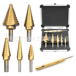 6 Piece Aluminum Alloy Step Drill Bit Set TiAlN Coated For Drilling With Protective Conical Surface - Product Image 4