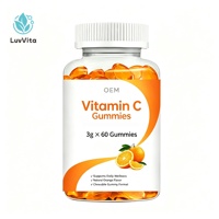 LuvVita OEM Gummies à la vitamine C en marque privée, soutien immunitaire, antioxydant, supplément en gros, végétalien, gummies naturels à la vitamine C