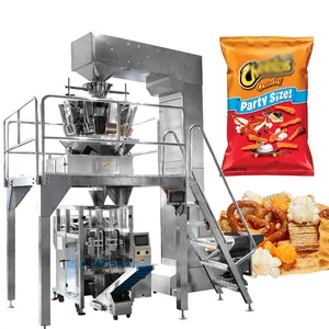 Machine à emballer de sachet de nourriture soufflée de pesage automatique à grande vitesse