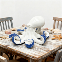 Résine Artisanat Maison Table Décor Série Marine Style Statue Ornements Côtier Restaurant Décorations Poulpe Statue Figurine