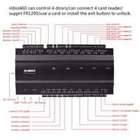 Contrôleur d'accès par empreinte digitale ZKT avec TCP/IP et SDK gratuit, cartes de contrôle d'accès aux portes Inbio160, Inbio260, Inbio460