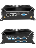 Mini PC industrial sin ventilador Win11/Linux Ubuntu N100 Quad Core 2*Lan/2*RS232/2*RS485/DDR4 RAM M.2 SSD/PC integrado